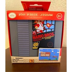 Nintendo SUPER MARIO 250 Pc Jigsaw Puzzle With Tin Box (Game Cartridge) - NEW!!